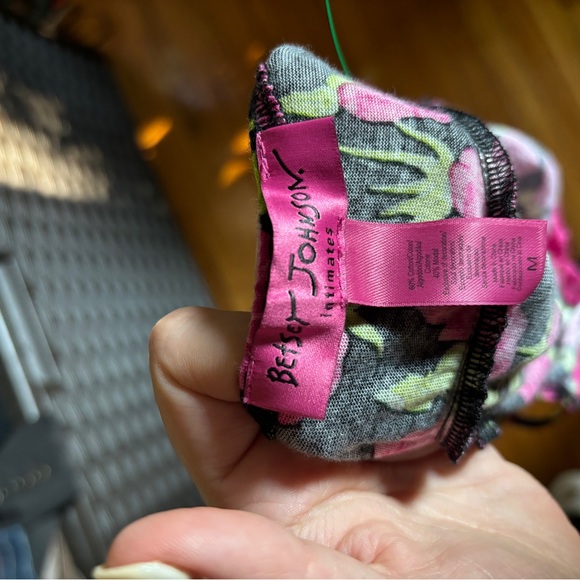 Betsey Johnson Black and Pink Floral Chemise - Picture 5 of 5